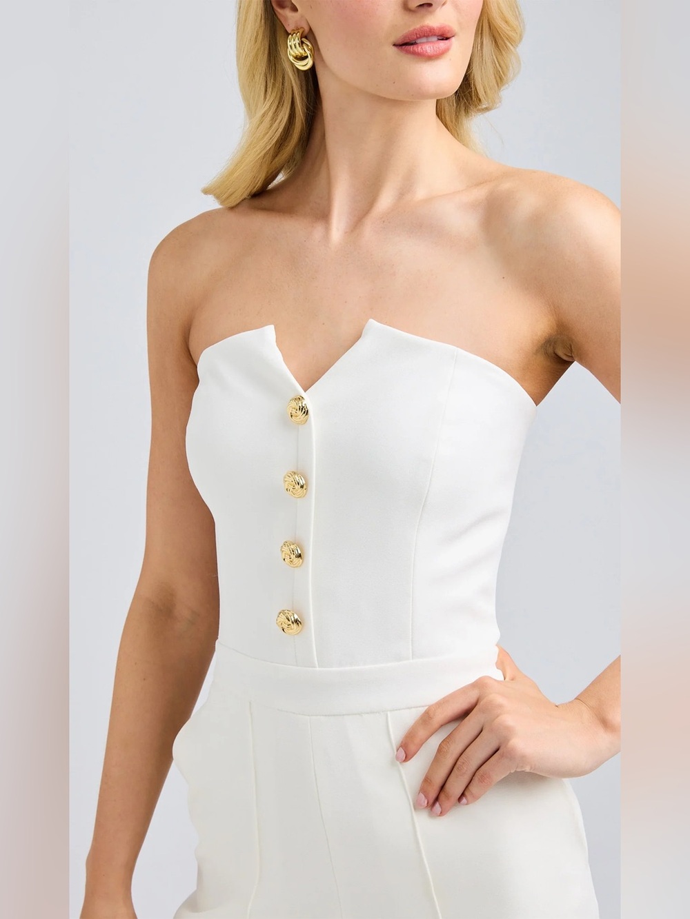 Generation Live Camilo Crepe White Jumpsuit NWTs sz 4 - Picture 2 of 13